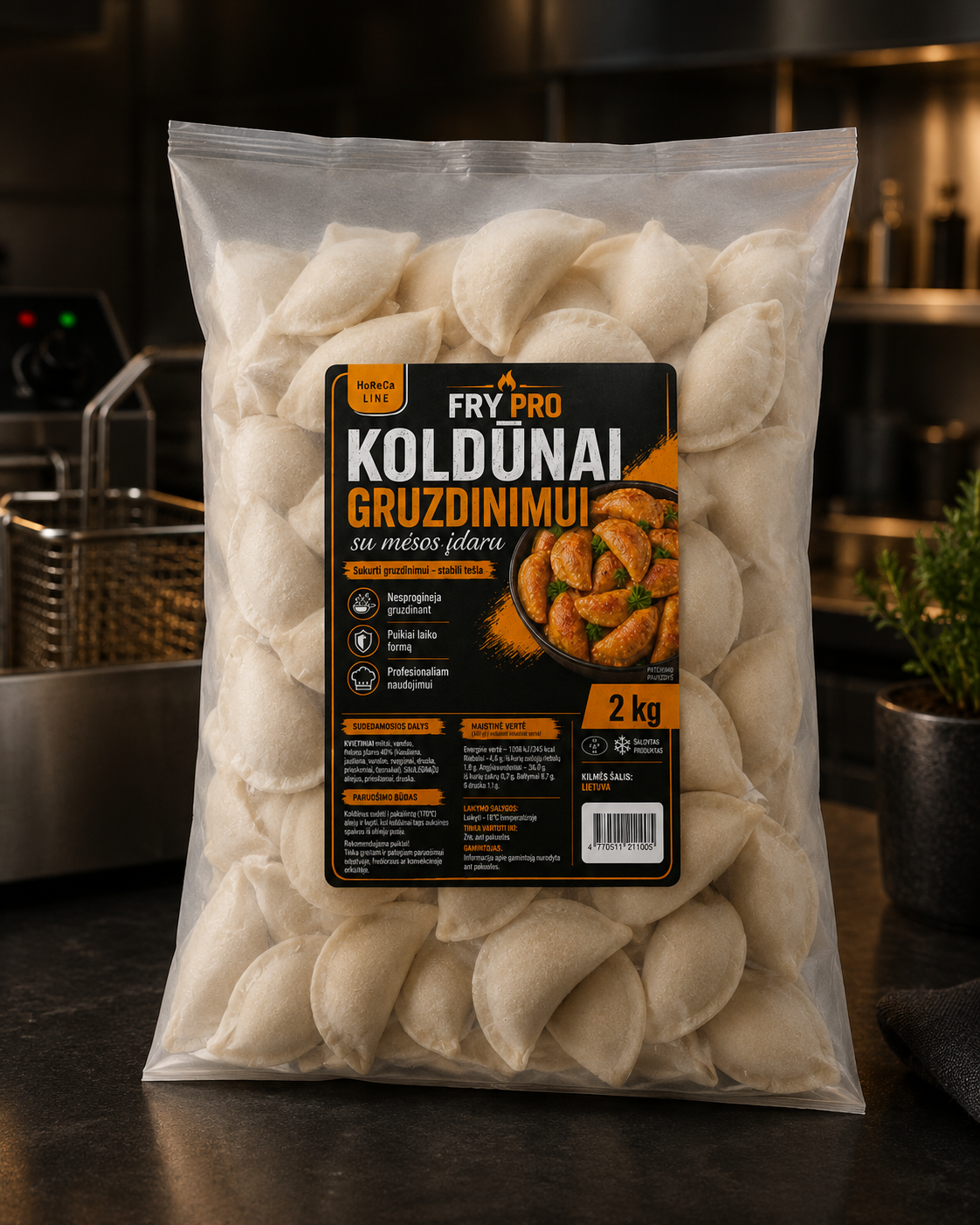 Koldūnai gruzdinimui FRY PRO 2kg
