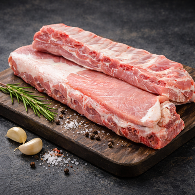 Kiaulienos šonkauliai BBQ nugariniai, ~2–4 kg, vakuumuoti