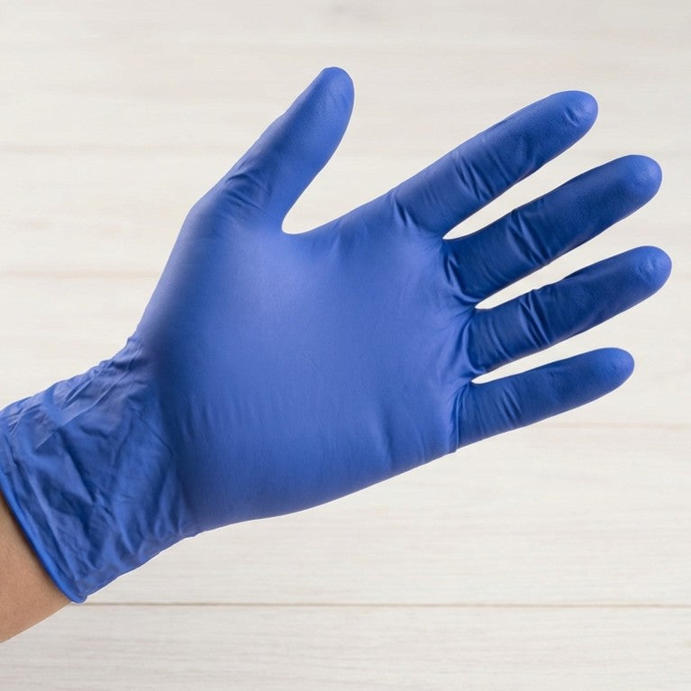 Синие одноразовые нитриловые перчатки "ABENA M" 100 шт.