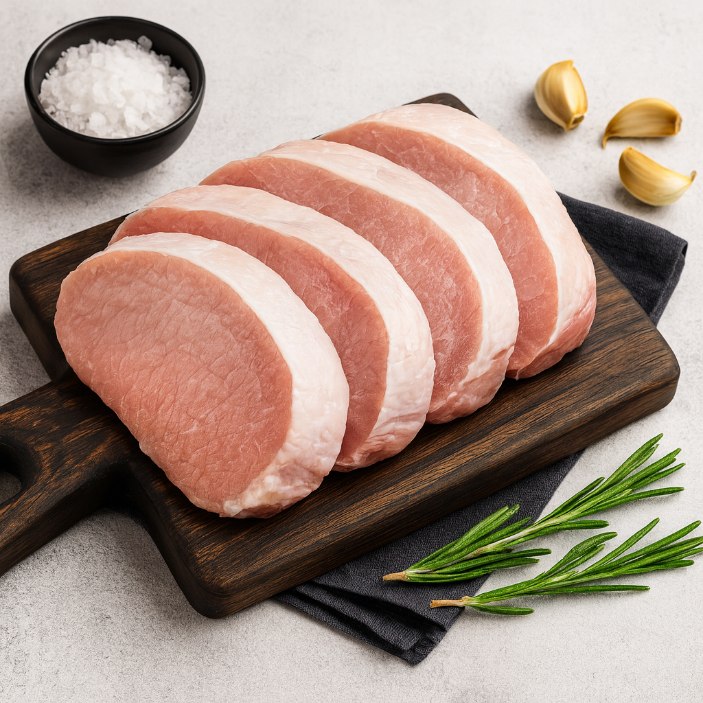 Kiaulienos nugarinė be kaulo, su grandinėle, vakuume ~3,5kg