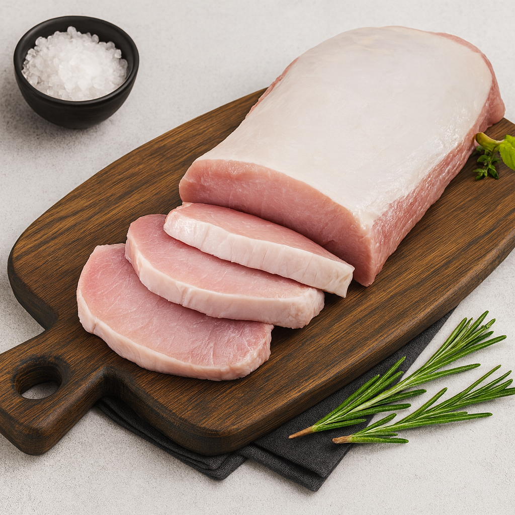 Kiaulienos nugarinė be kaulo, be grandinėlės, ~3,5kg vakuume