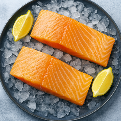 Филе лосося, порции 150 г, без кожи, вакуумная упаковка, 10,5 кг