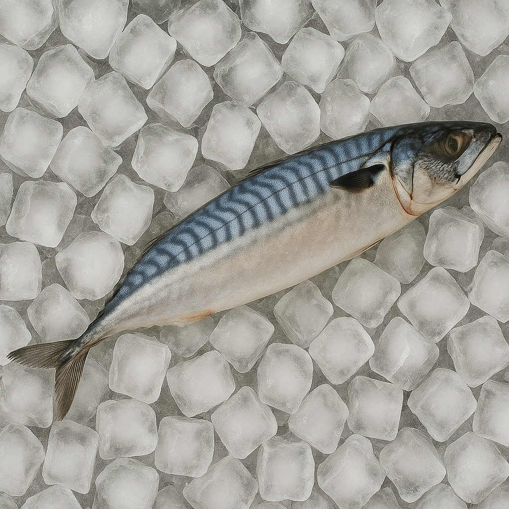 Atlantinė skumbrė su galva 500-600g/vnt, ~25kg