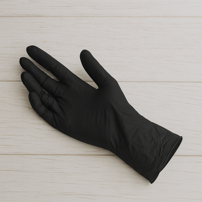 Юодос vienkartinės нитрил. пирштинес "TOP GLOVE M", 100 шт.