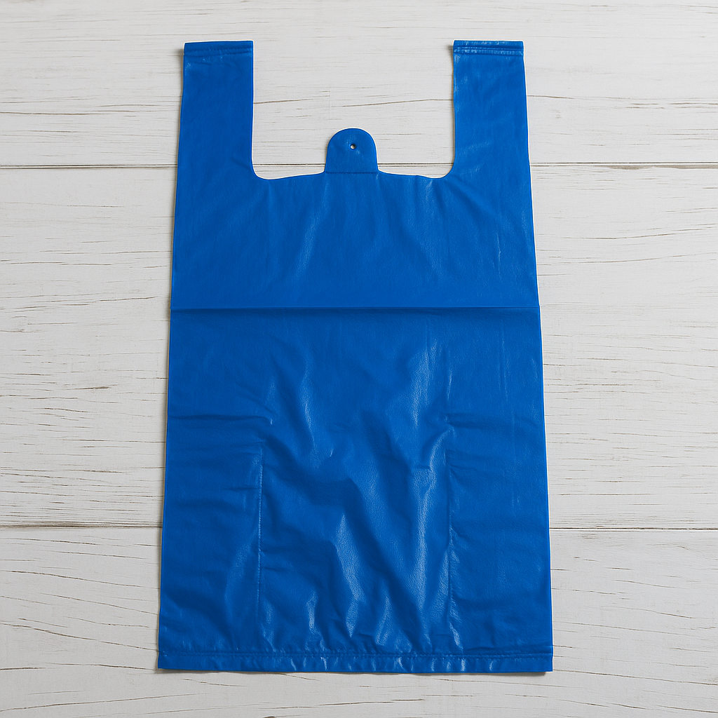 Mėlyni pirkinių maišeliai 42x12, 5x60 25mik, 100vnt