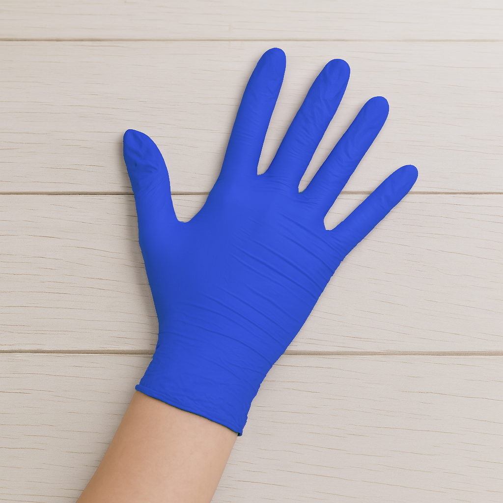 Mėlynos vienk. nitrilinės pirštinės "ABENA L" 100 vnt