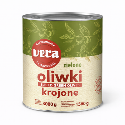 Зелёные оливки, нарезанные ломтиками, 3 шт./1,46 кг